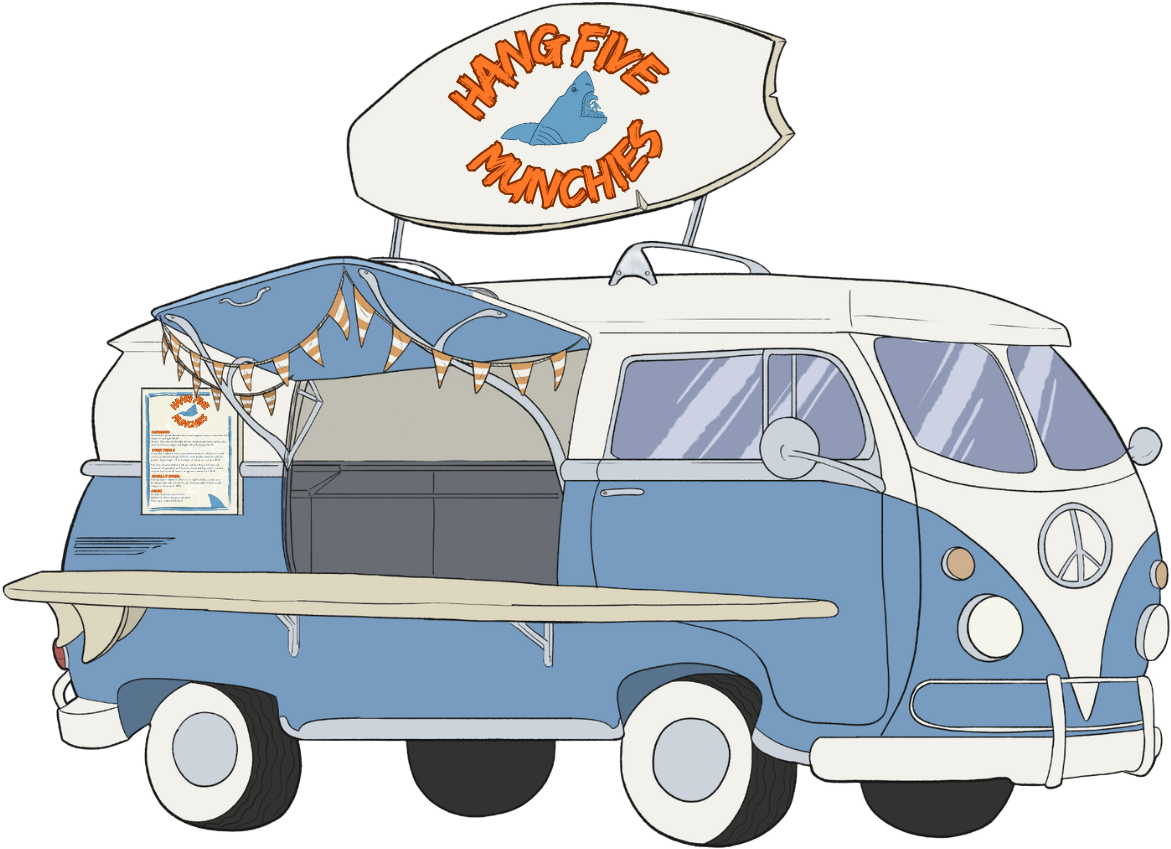Hang Five Munchies VW bus