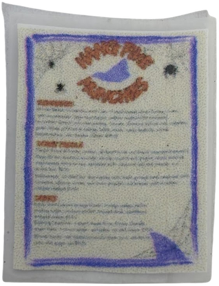 Scale model Halloween menu board, front
